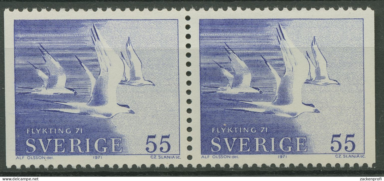 Schweden 1971 Flüchtlingshilfe Seeschwalbe 705 Dl/Dr Paar Postfrisch - Unused Stamps