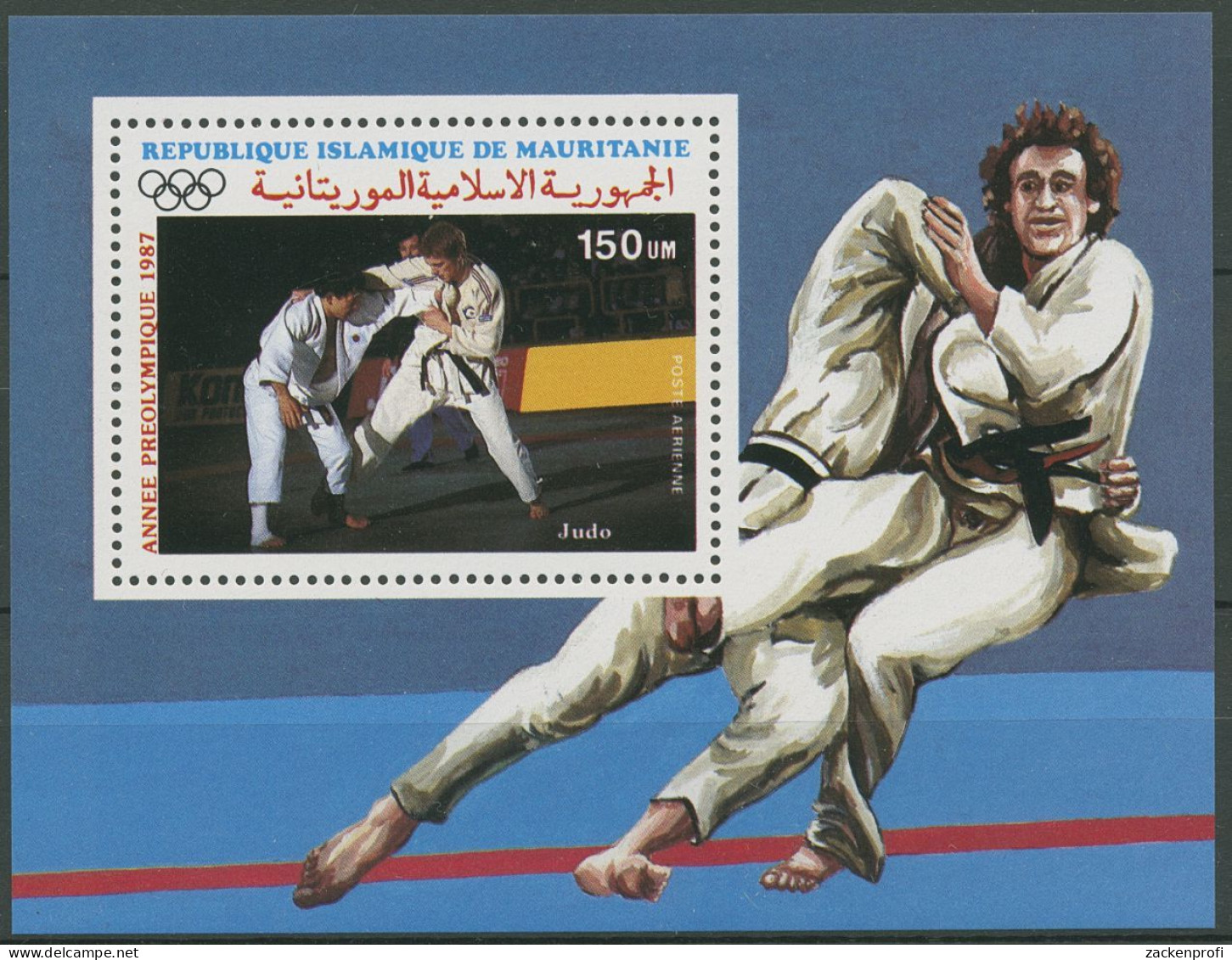 Mauretanien 1987 Olympische Sommerspiele'88 Seoul Block 68 Postfrisch (C62407) - Mauretanien (1960-...)