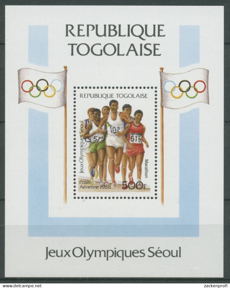 Togo 1982 Olympische Sommerspiele Seoul Marathon Block 308 Postfrisch (C27130) - Togo (1960-...)