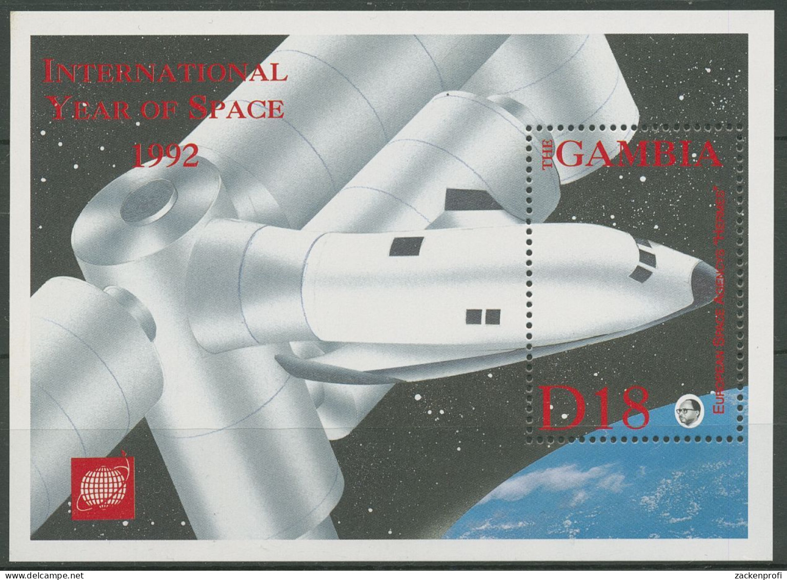 Gambia 1993 Internationales Weltraumjahr Block 174 Postfrisch (C62429) - Gambia (1965-...)