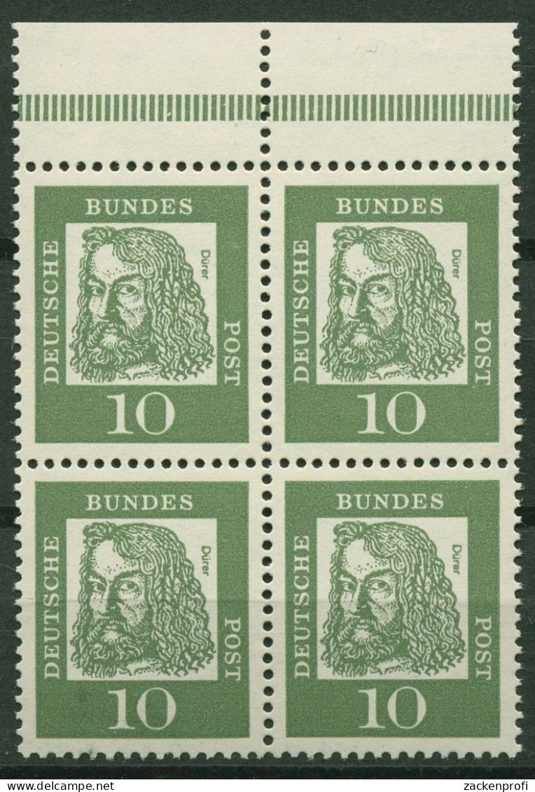 Bund 1961 Bedeutende Deutsche 4er-Block Aus MHB 350 Y P OR Postfrisch - Ongebruikt