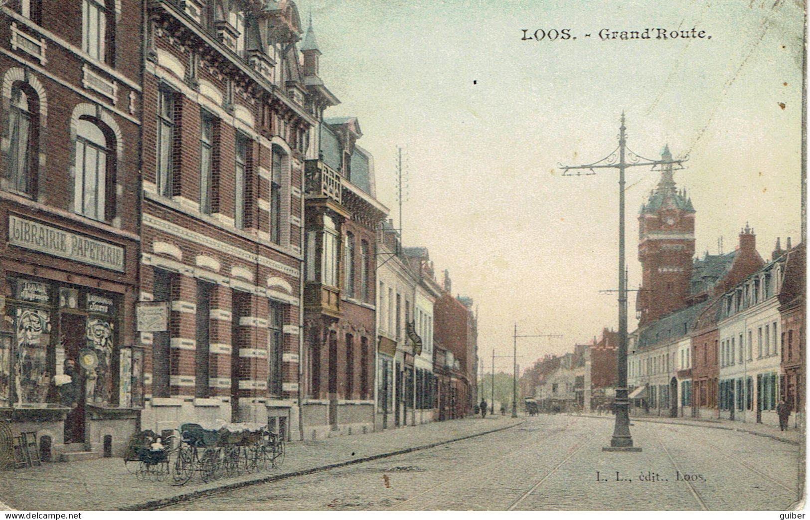 59 Loos Les Lille  Grand'route Librairie Papeterie  Cartes Postales  Couleur - Loos Les Lille