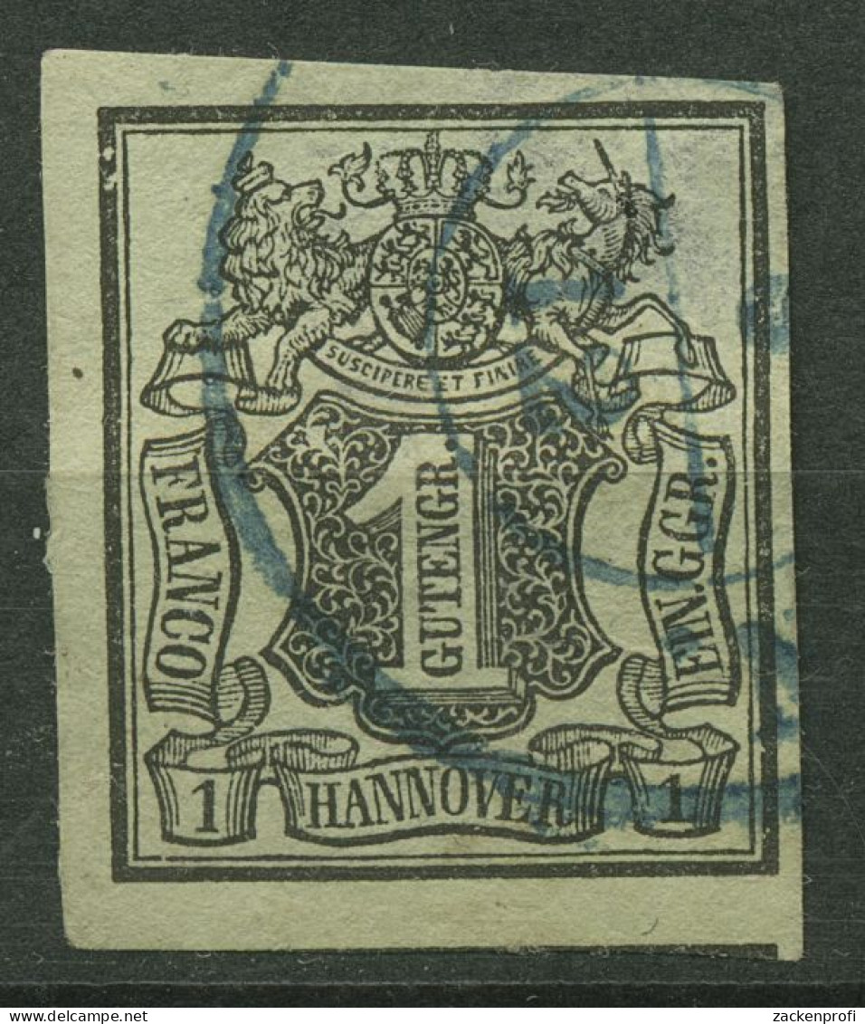 Hannover 1851 Wertschild Unter Wappen 2 A Gestempelt, Dünn - Hannover