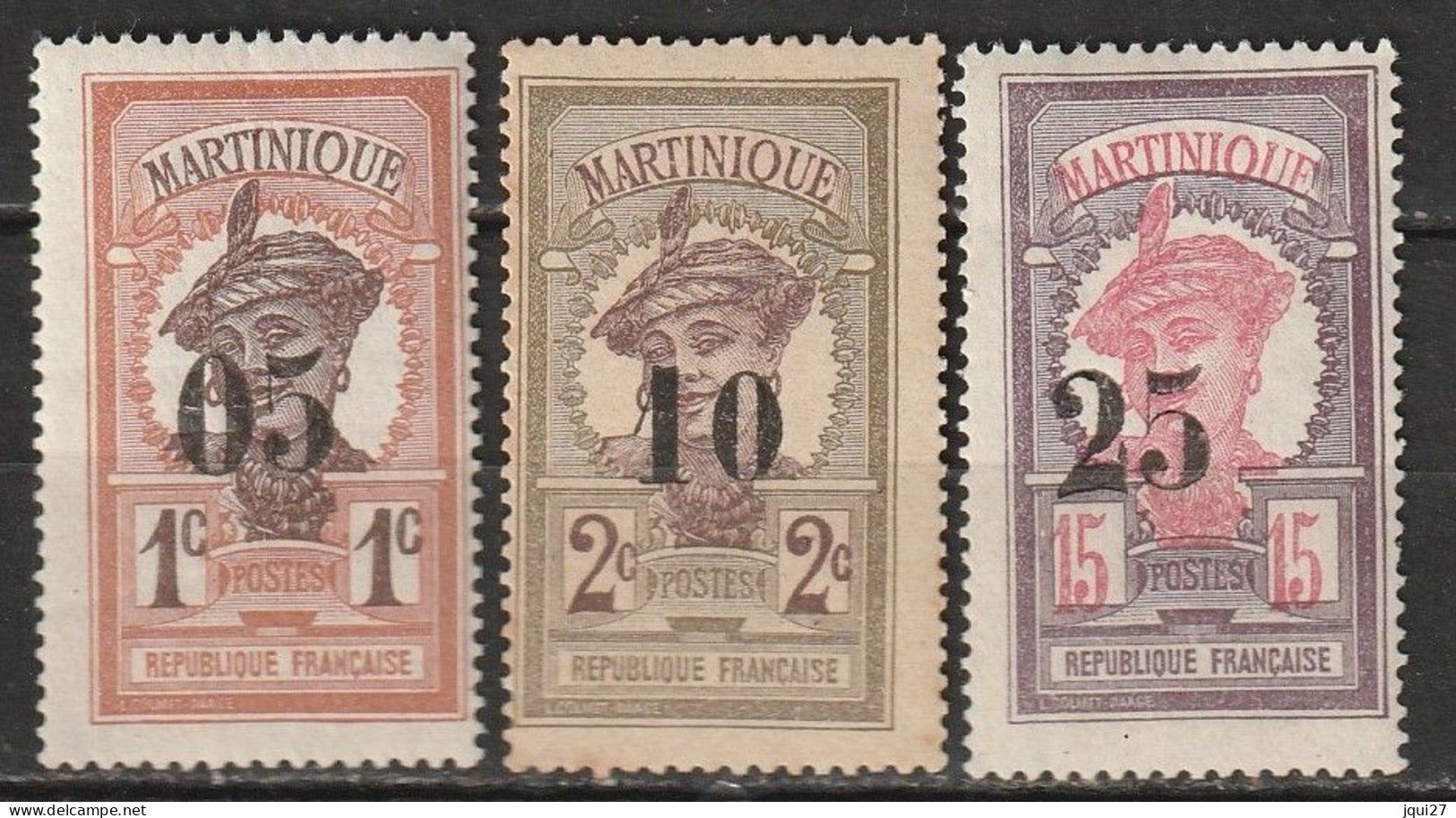 Martinique N° 83, 84, 85 * - Ungebraucht