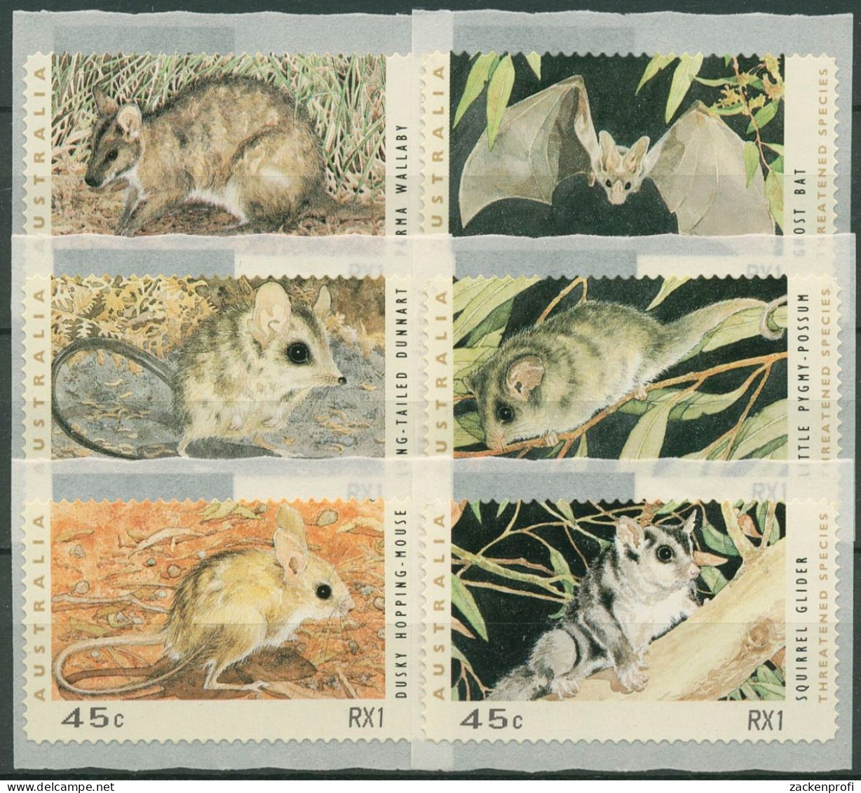 Australien 1993 Gefährdete Tiere Automatenmarken 27/32 S3, RX1 Postfrisch - Vignette [ATM]