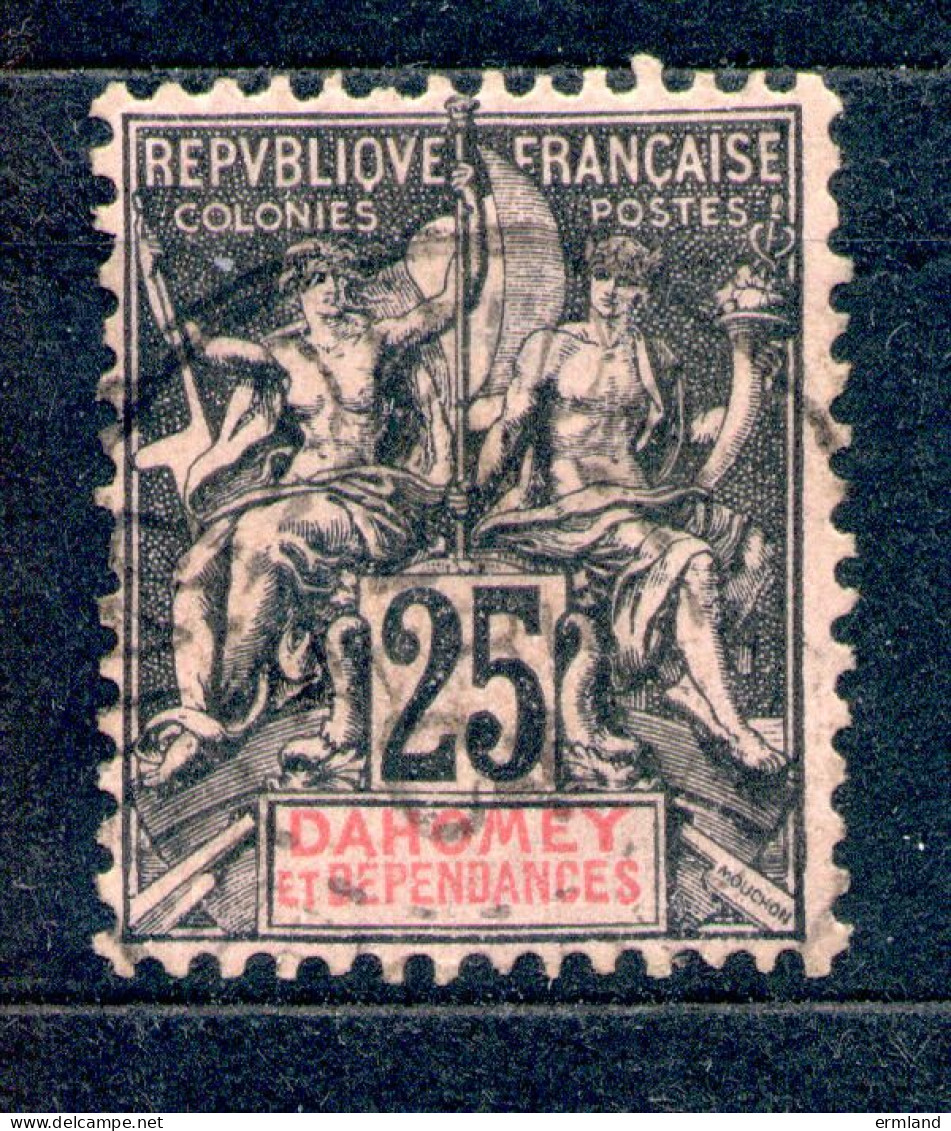 Dahomey 1899, Michel-Nr. 3 O - Gebruikt