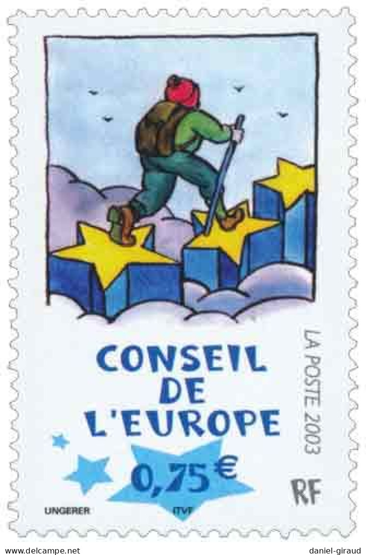 France 2003 Série De 2 Timbres Services N°YT TS126 Et 127 MNH** Conseil De  L'Europe - Neufs