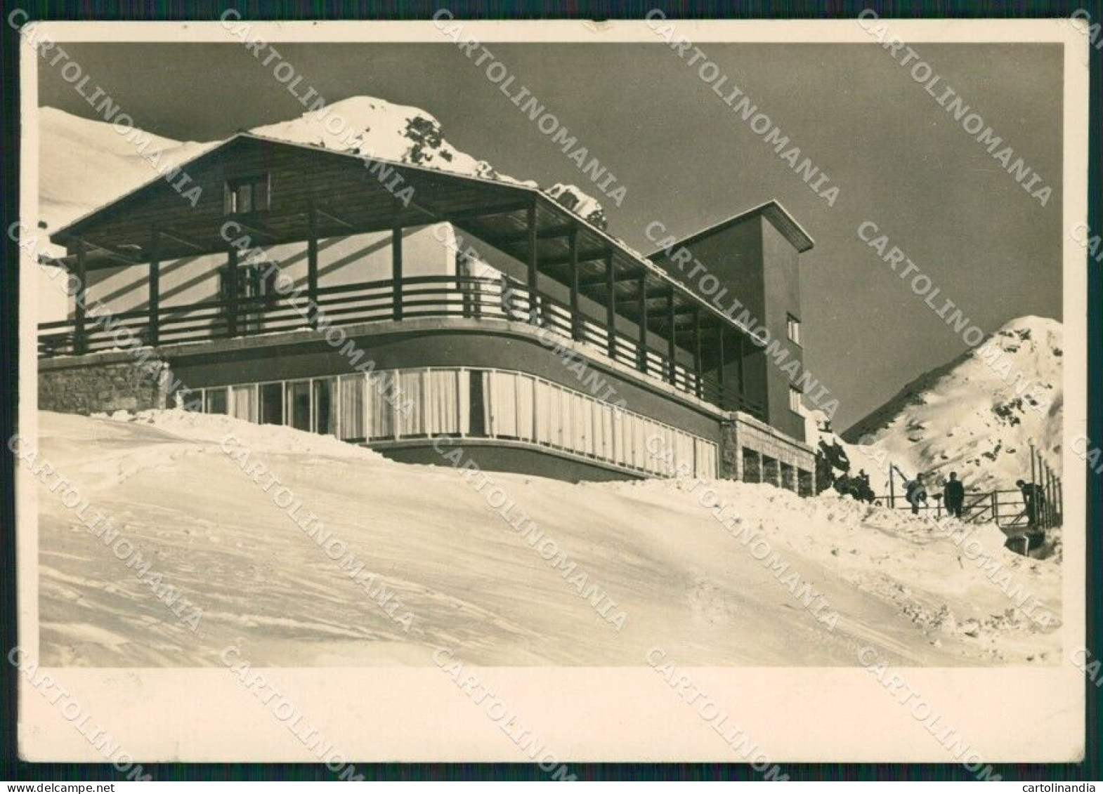 Biella Oropa Nevicata Lago Mucrone Foto FG Cartolina KB2313 - Biella