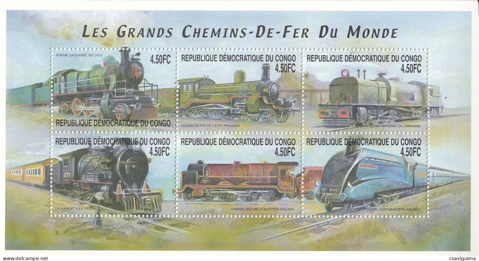 Congo - 2001 - Trains - Yv 1522GP/GU - Treinen