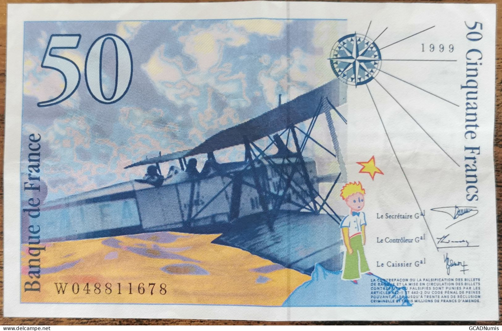 Billet De 50 Francs SAINT-EXUPERY 1999 France W048811678 - 50 F 1992-1999 ''St Exupéry''