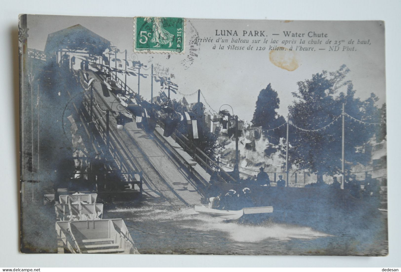 CPA 1909 LUNA PARK Water Chute Arrivée D'un Bateau Sur Le Lac - TER98 - Otros & Sin Clasificación