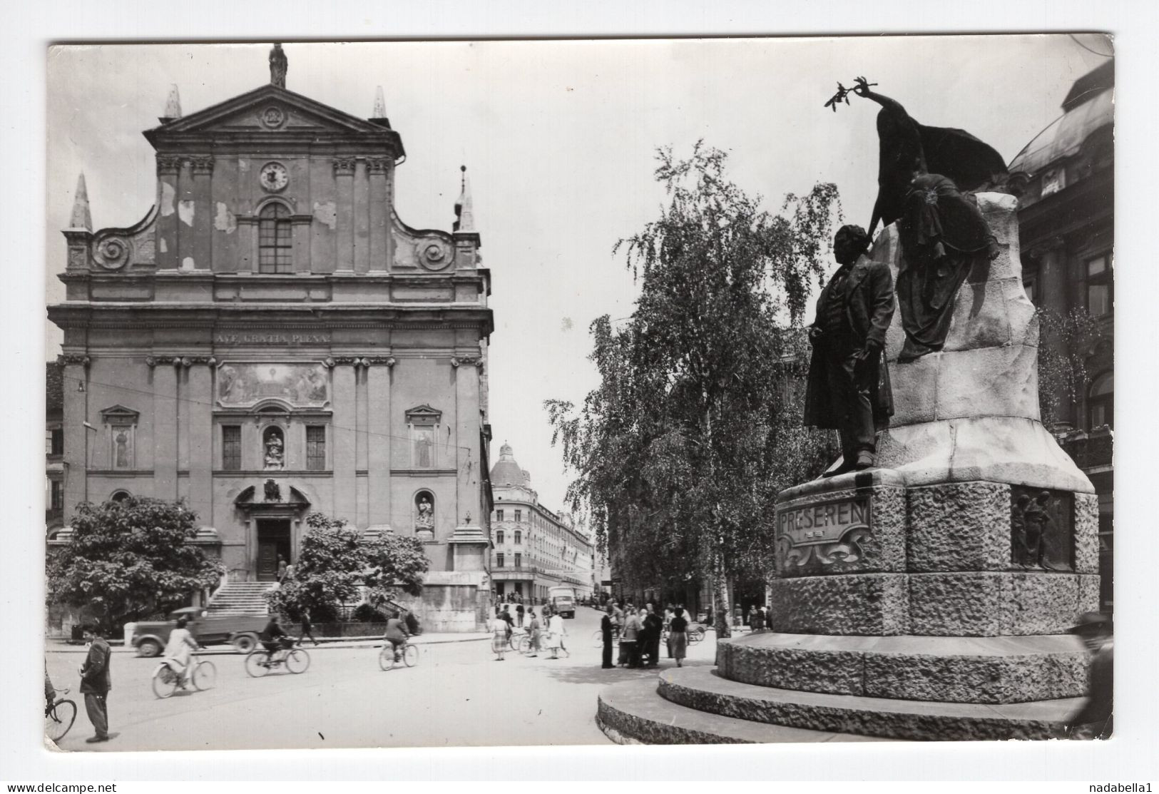 1961. YUGOSLAVIA,SLOVENIA,LJUBLJANA,PRESEREN MONUMENT,POSTCARD,USED,FLAM: BEE - Jugoslavia