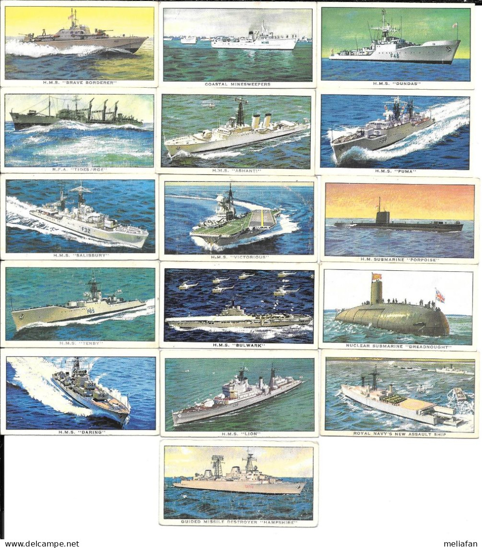 AZ25 -  KELLOGS COMPLETE CARD SET - SHIPS OF THE BRITISH NAVY - Other & Unclassified