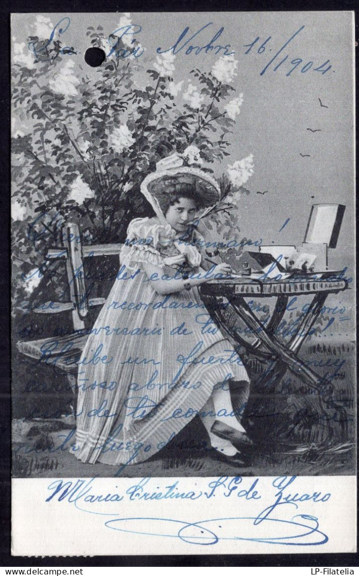 Postcard - 1904 - Women - Woman Writing A Letter - Women