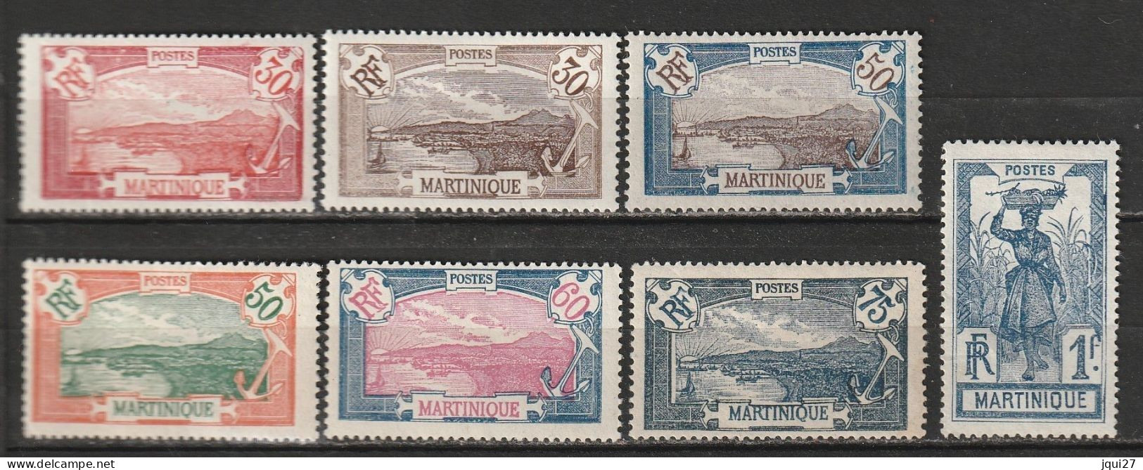 Martinique N° 98, 99, 100, 101, 102, 103, 104 * - Unused Stamps