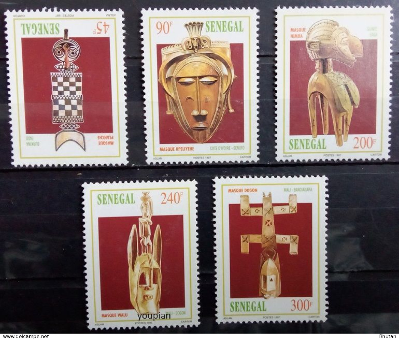Senegal 1997, Tribal Masks, MNH Stamps Set - Senegal (1960-...)