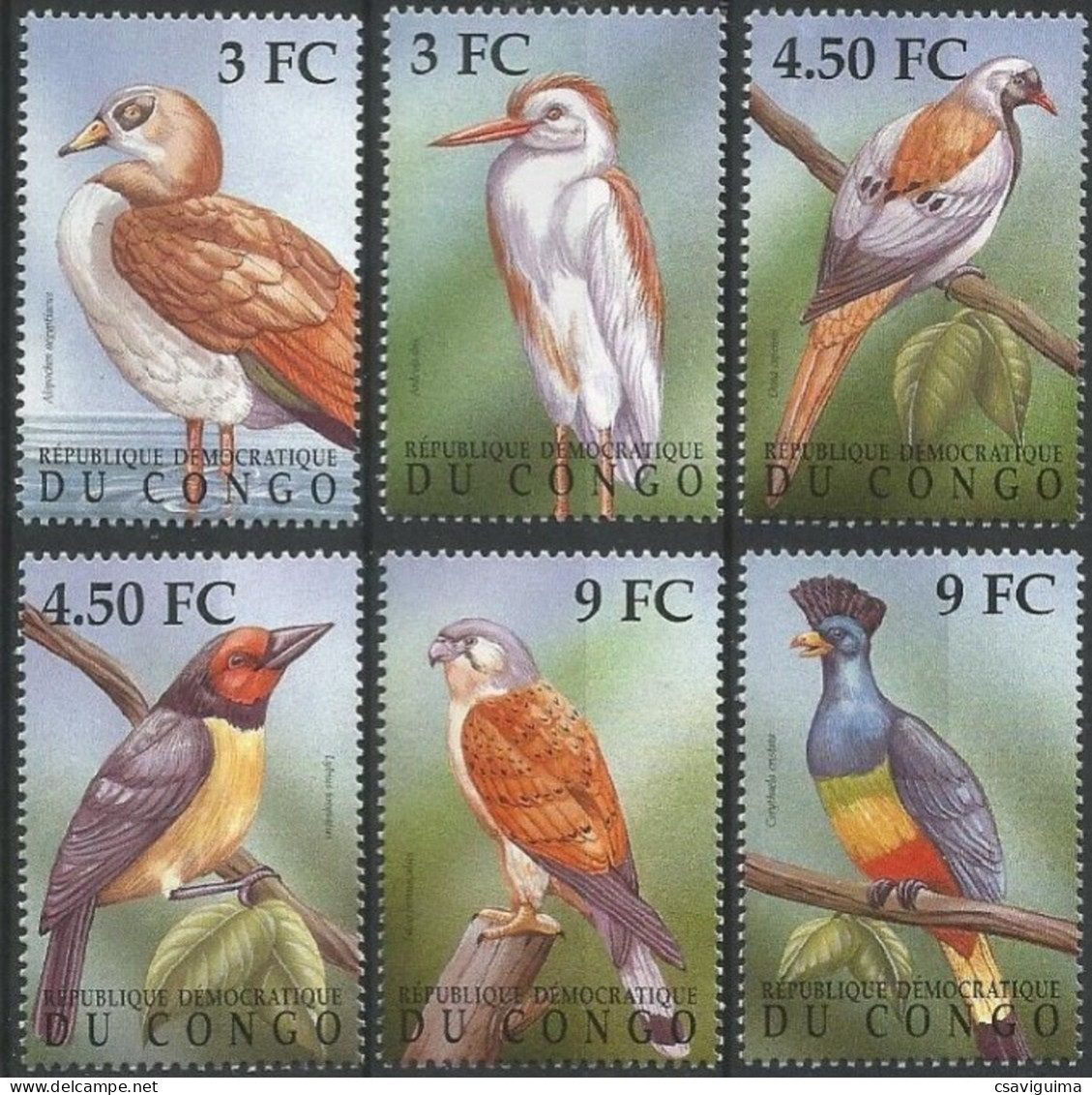 Congo - 2000 - Birds - Yv 1522CU/CZ - Other & Unclassified