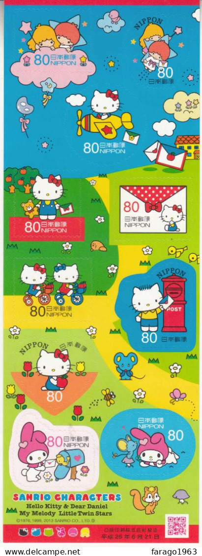 2013 Japan Sanrio Characters Animation Comics Hello Kitty Dear Daniel Miniature Sheet Of 10 MNH - Nuovi