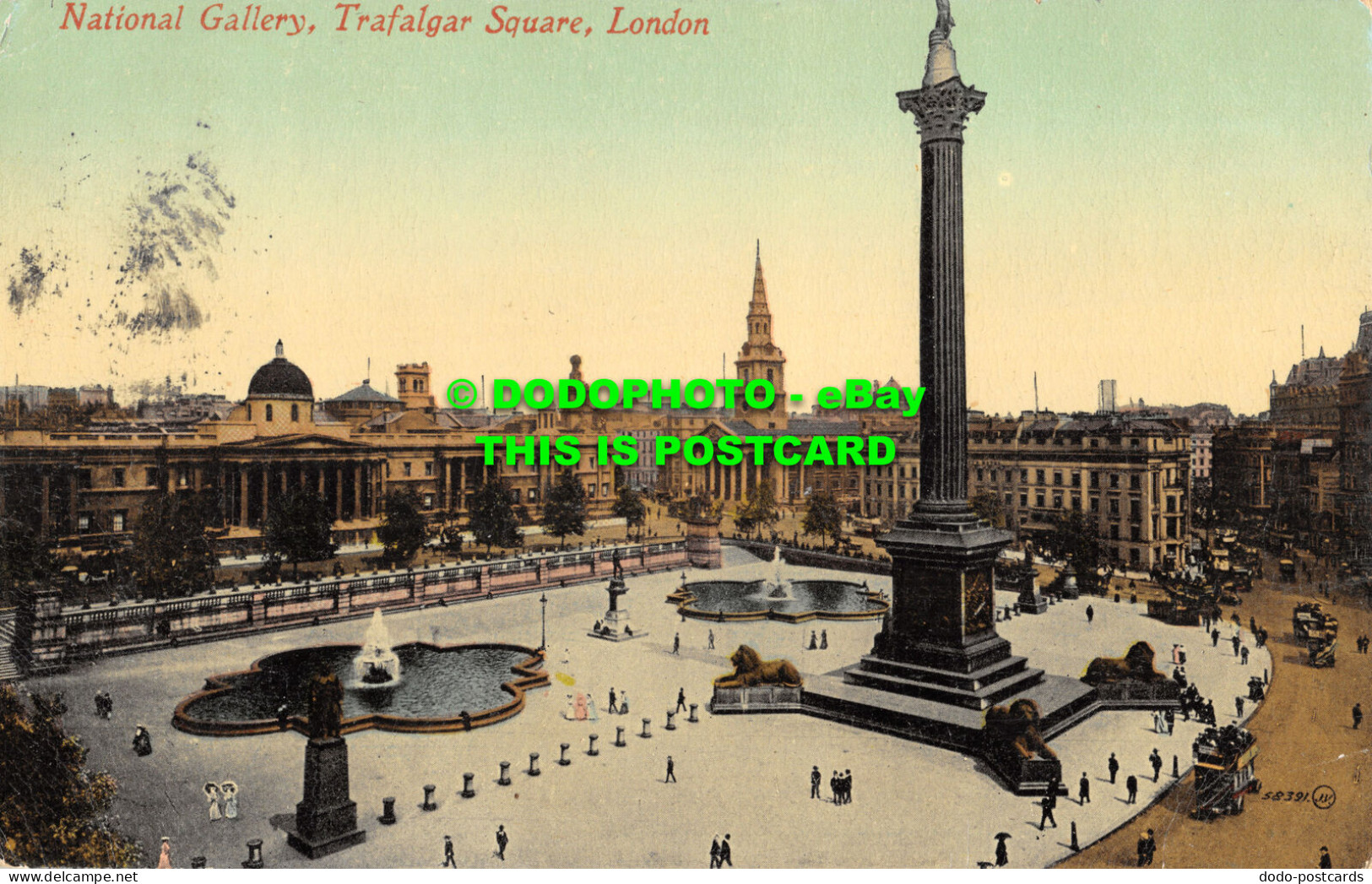 R471122 London. Trafalgar Square. National Gallery. Valentines Series. 1914 - Autres & Non Classés