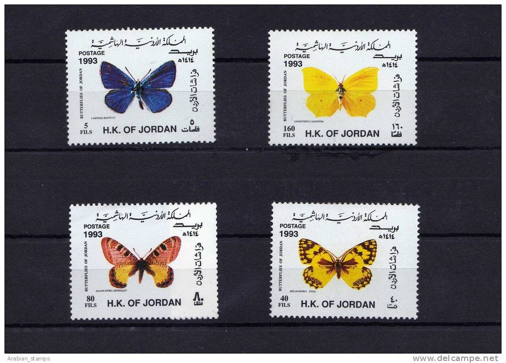 JORDAN JORDANIE MNH 1993 BUTTERFLIES FLORA FAUNA TOPICAL INSECTS NATURE SET GREAT WWF - Jordanië