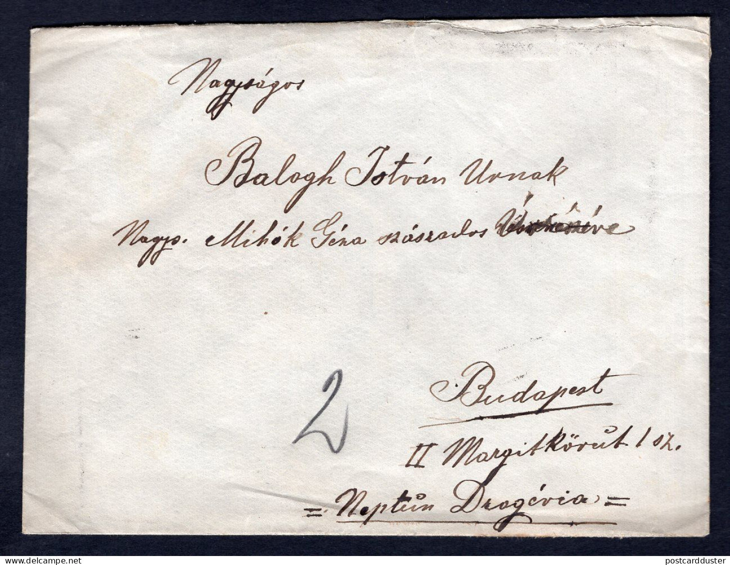 HUNGARY 1923 Domestic Cover Szigetvar To Budapest. Madonna Stamp (p3713) - Lettres & Documents