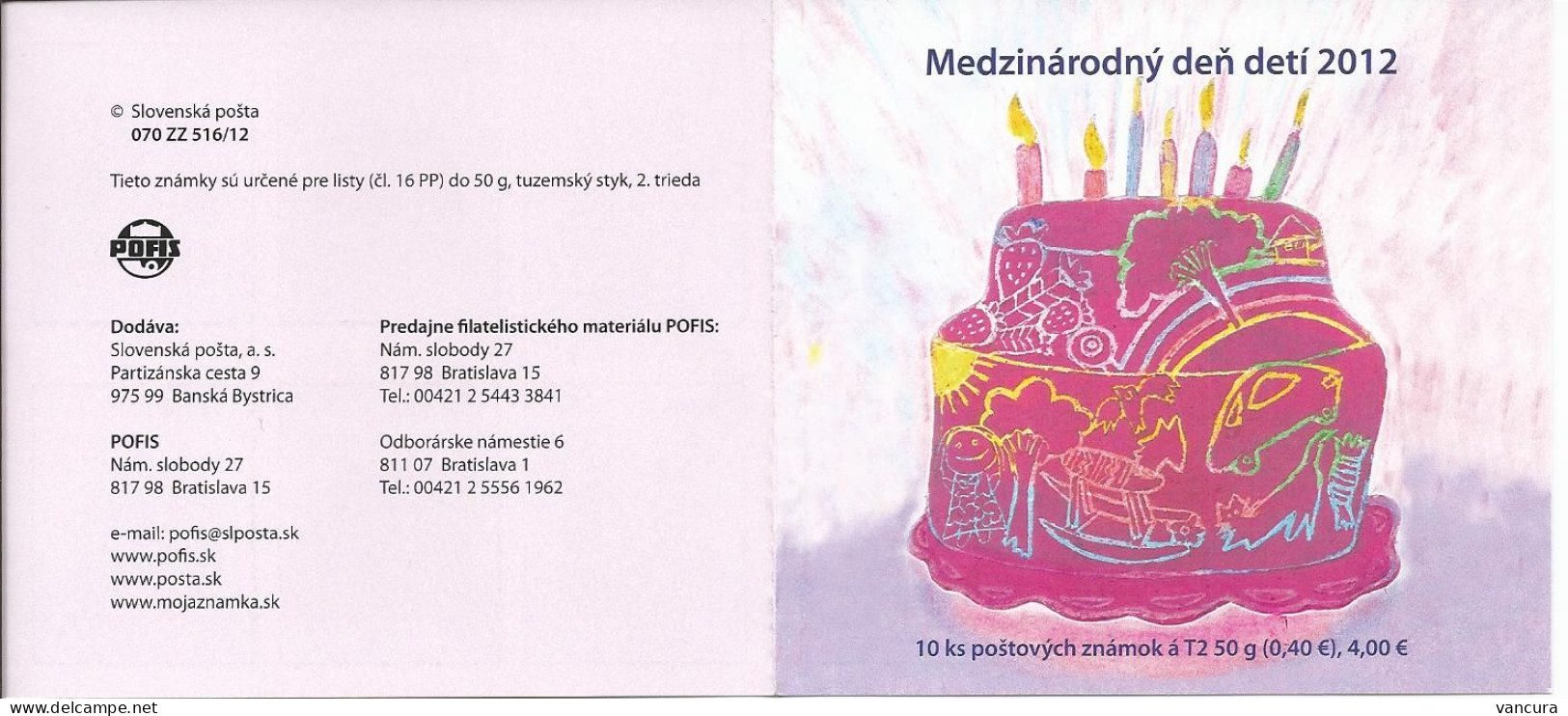 Booklet 516 Slovakia For Children - International Children's Day 2012 Cat - Neufs