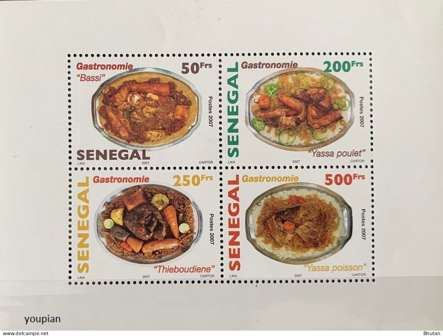 Senegal 2008, Senegalese Cuisine, MNH S/S - Senegal (1960-...)