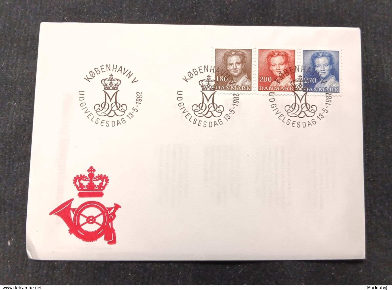 D)1982, DENMARK, FIRST DAY COVER, ISSUE, SERIES MARGARITA II, QUEEN OF DENMARK MARGRETHE ALEXANDRINE ÞÓRHILDUR INGRID, F - Other & Unclassified