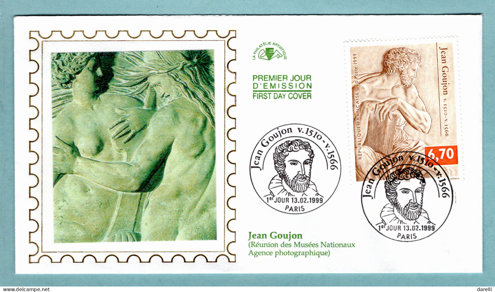 FDC France 1999 - L'Évangéliste Saint Luc - YT 3222 - Paris - 1990-1999