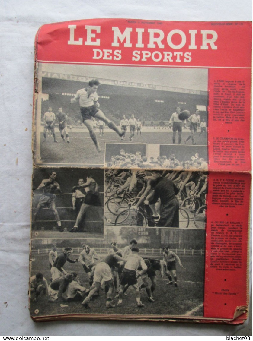 LE MIROIR DES  SPORTS  N°121   1943 - Deportes