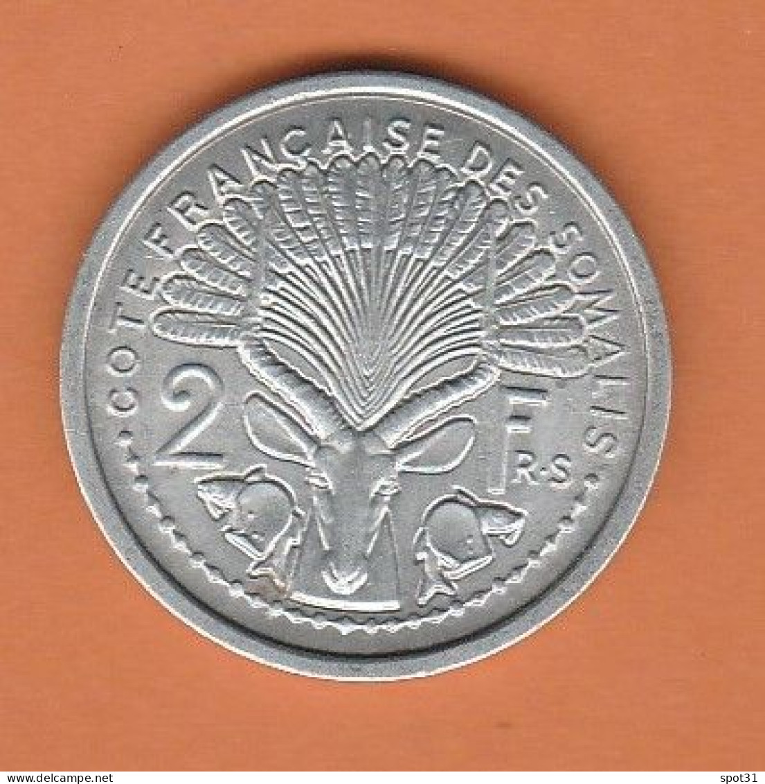 CÔTE FRANCAISE DES SOMALIS .UNION FRANCAISE . 2 FRANCS 1949 . ALUMINIUM .SUP - Dschibuti