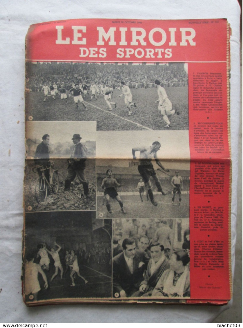 LE MIROIR DES  SPORTS  N°119   1943 - Deportes