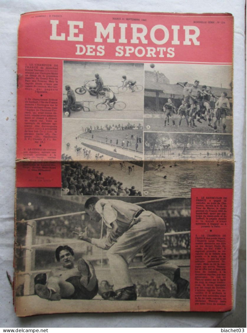 LE MIROIR DES  SPORTS  N°114   1943 - Sport