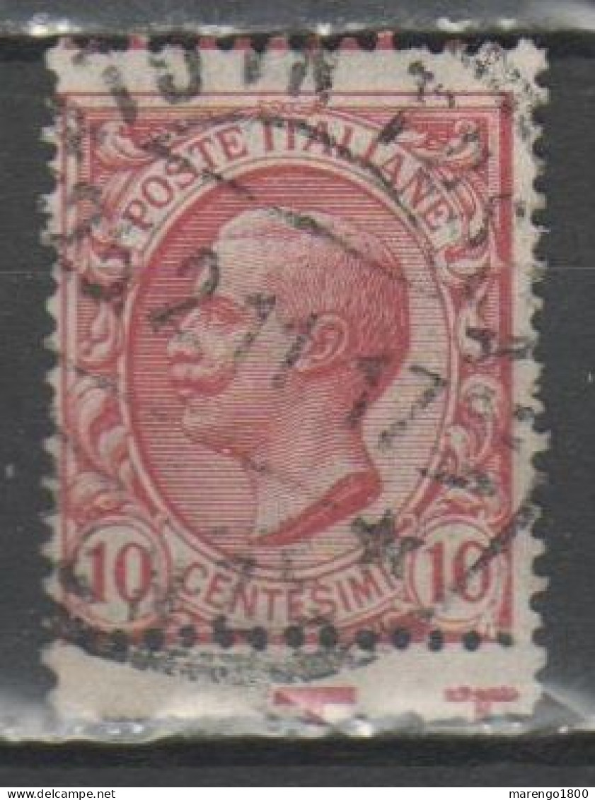 ITALIA 1906 - Effigie 10 C. - Varietà Dentellatura Spostata Bdf - Usados