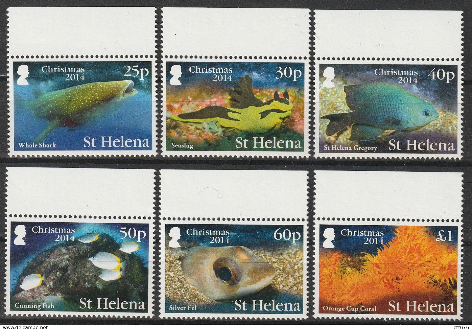 St.Helena  2014  Christmas,Marine Life,Fish Set  MNH - Maritiem Leven