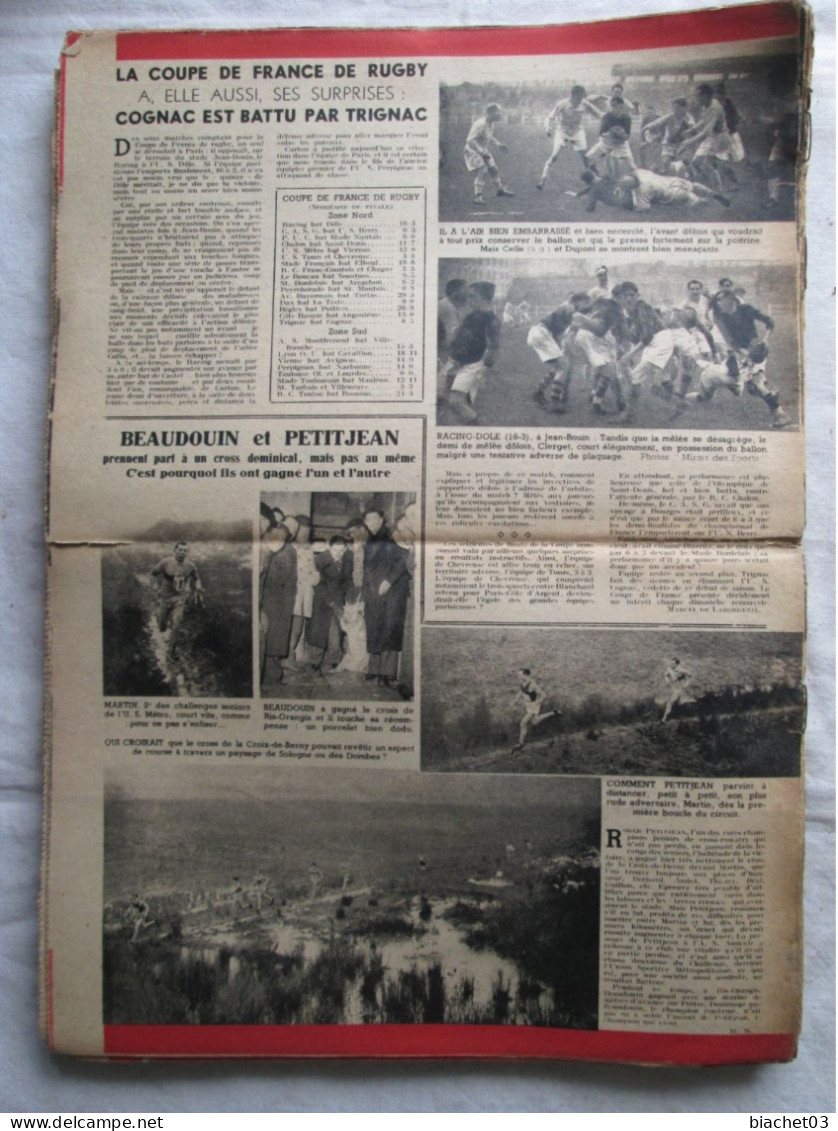 LE MIROIR DES  SPORTS  N°80   1943 - Deportes