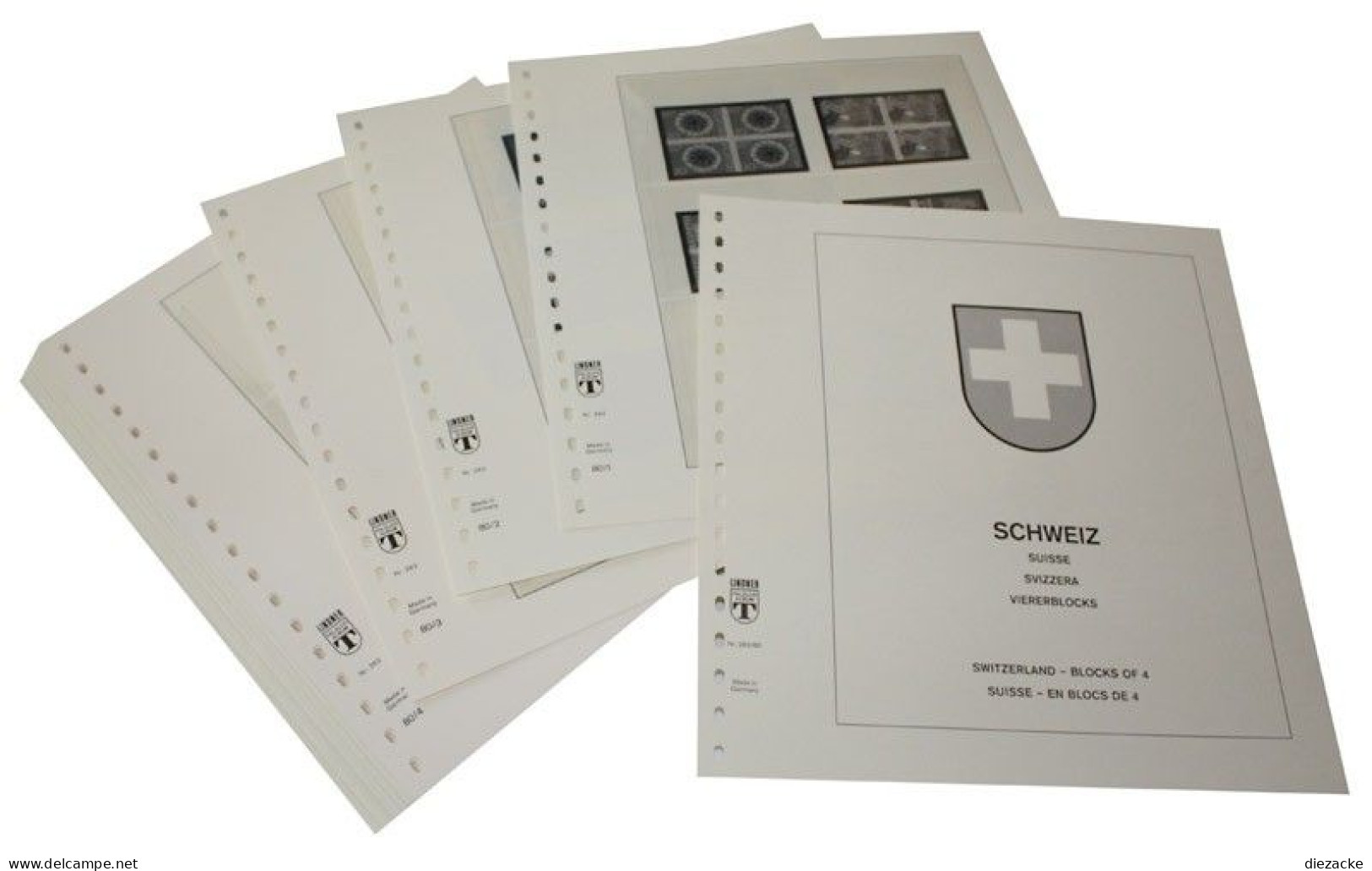 Lindner-T Schweiz Im Viererblock 1980-1987 Vordrucke 262-80 Neuware ( - Pre-Impresas