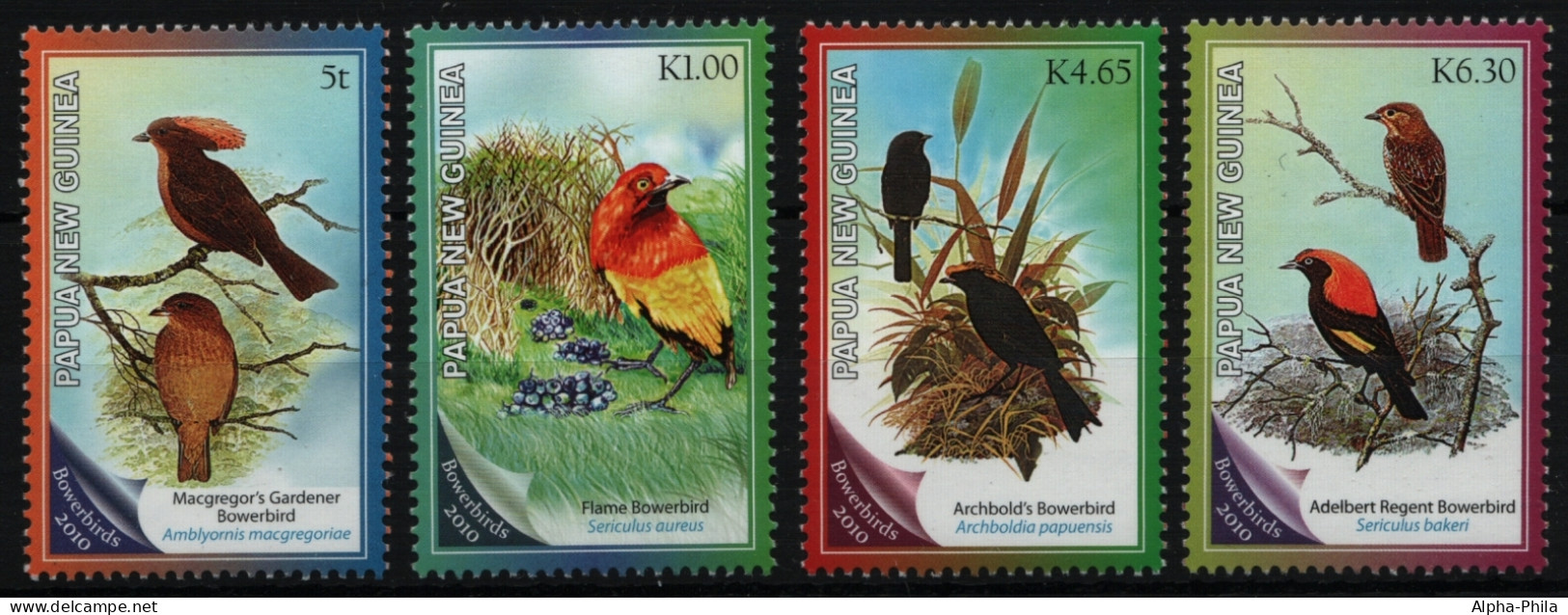 Papua-Neuguinea 2010 - Mi-Nr. 1573-1576 ** - MNH - Vögel / Birds - Papua-Neuguinea