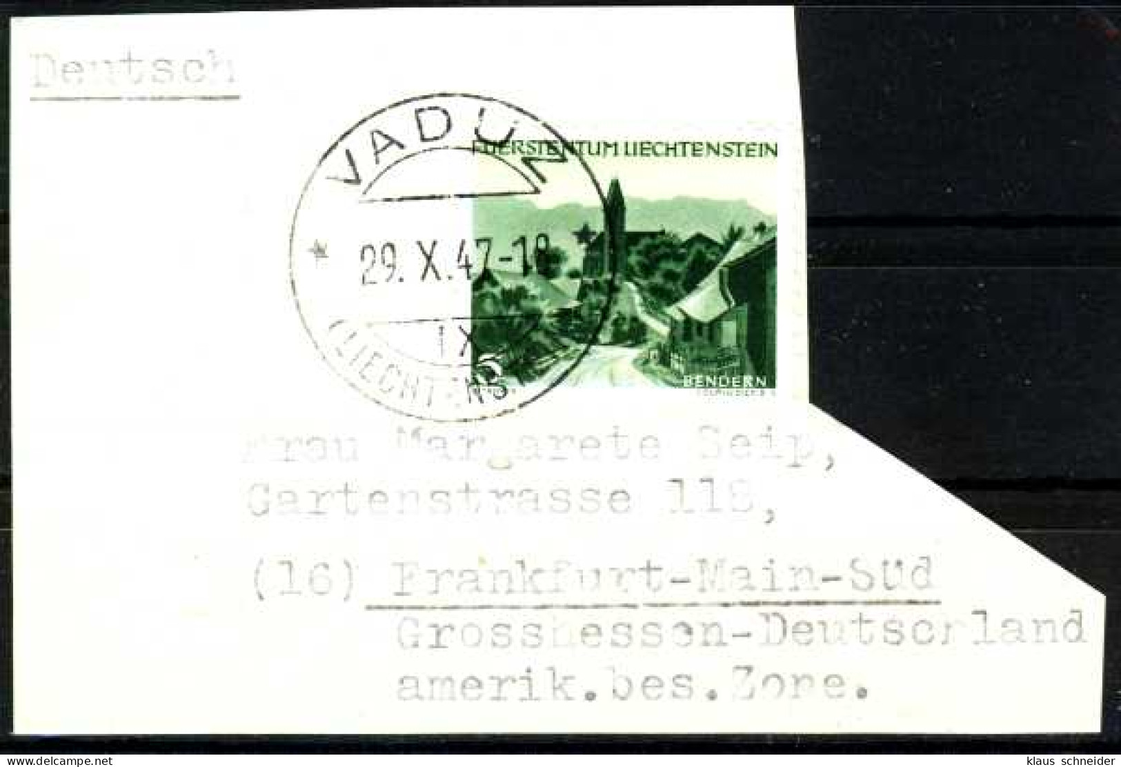 LIECHTENSTEIN 1944 Nr 225 Zentrisch Gestempelt Briefstück X1721EA - Oblitérés