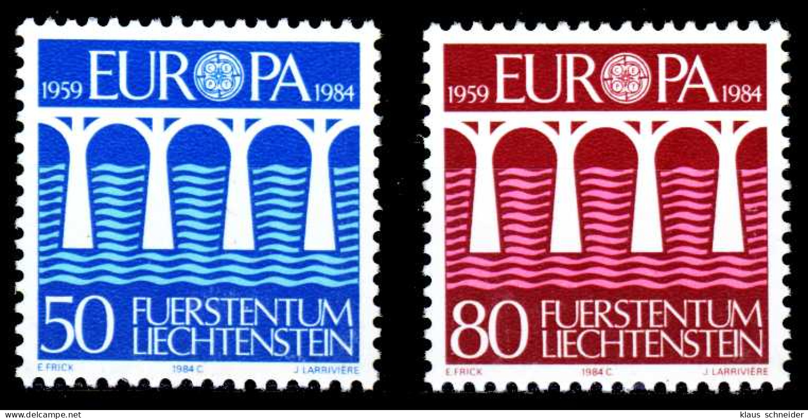 LIECHTENSTEIN 1984 Nr 837-838 Postfrisch S30BC2A - Neufs