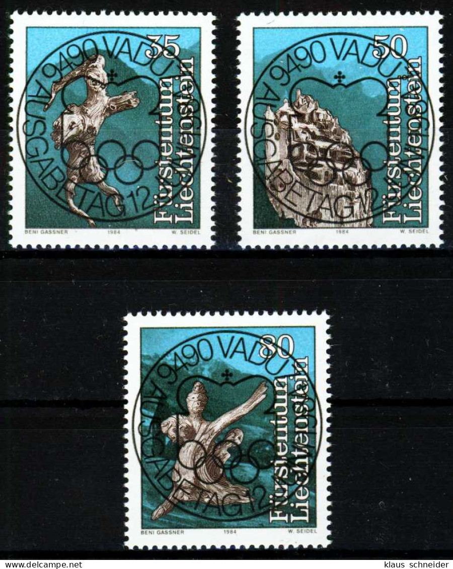 LIECHTENSTEIN 1984 Nr 843-845 ZENTR-ESST X19CB9E - Oblitérés