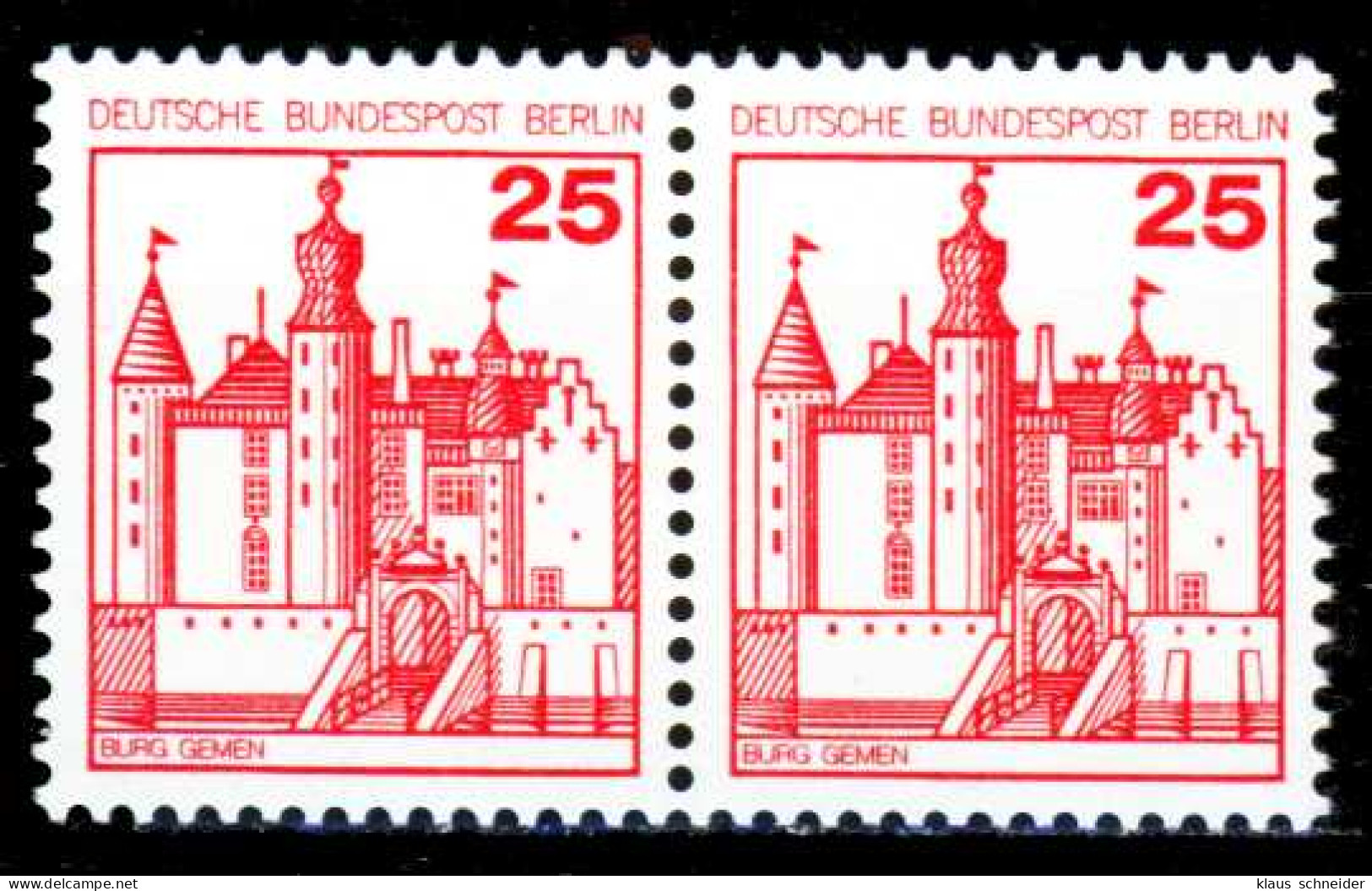 BERLIN DS BURGEN U. SCHLÖSSER Nr 587 Postfrisch WAAGR P S00F10E - Unused Stamps