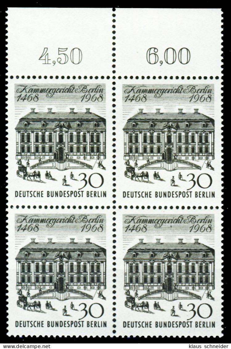 BERLIN 1968 Nr 320 Postfrisch VIERERBLOCK ORA X2C2C52 - Neufs