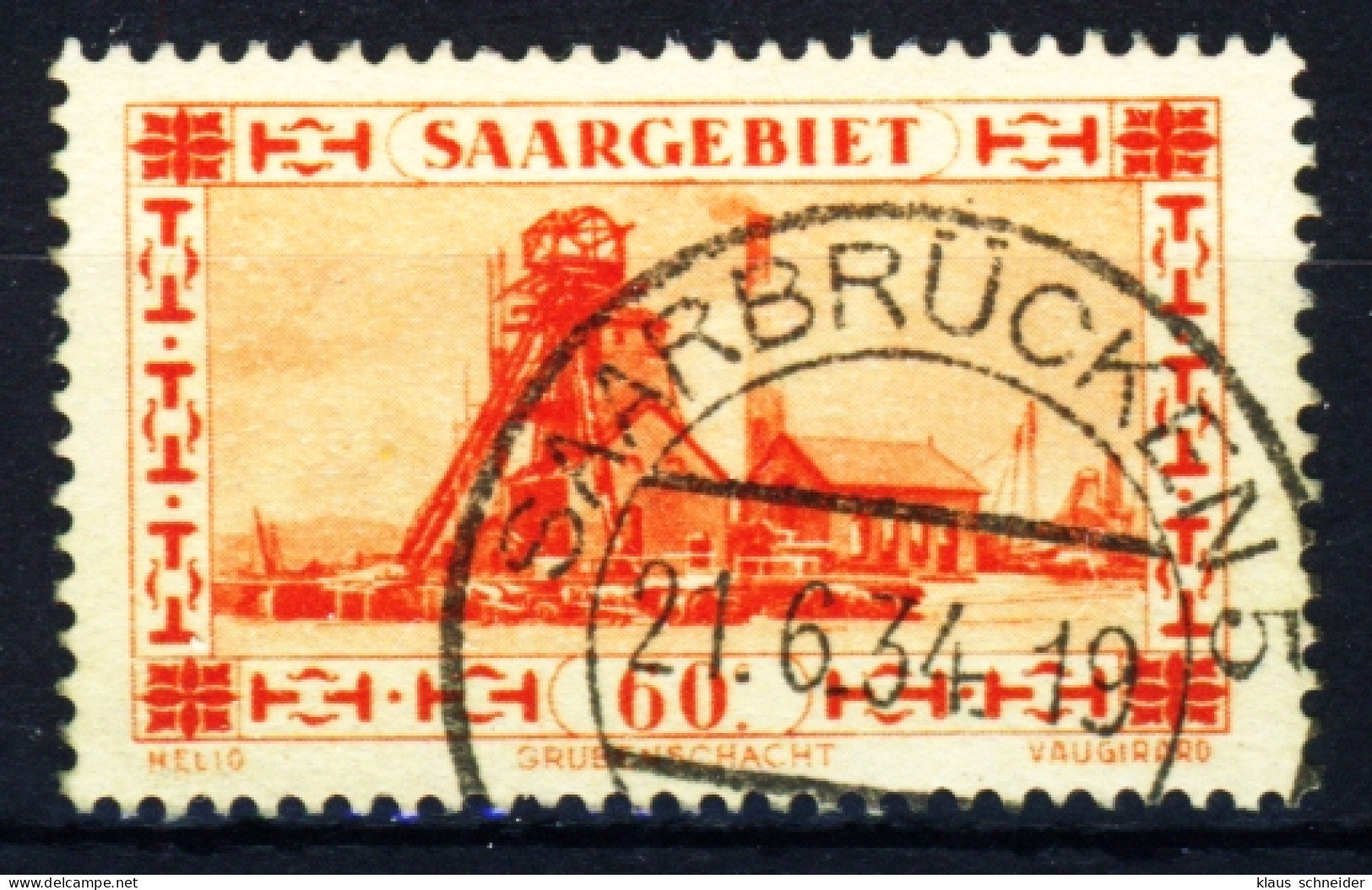 SAARGEBIET 1930 Nr 143 Zentrisch Gestempelt X3BEBCA - Gebraucht