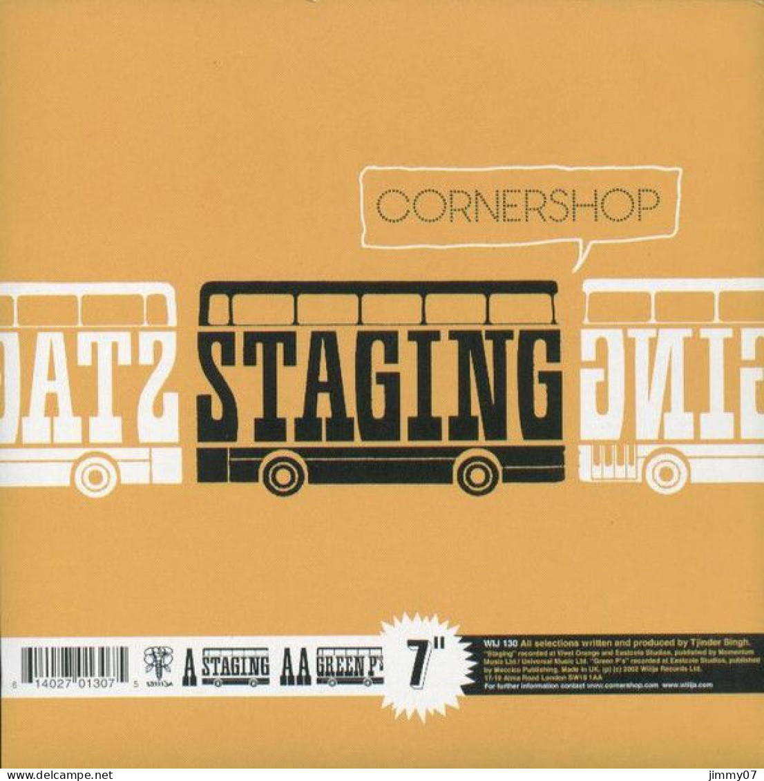 Cornershop - Staging / Green P's (7", Single) - Rock