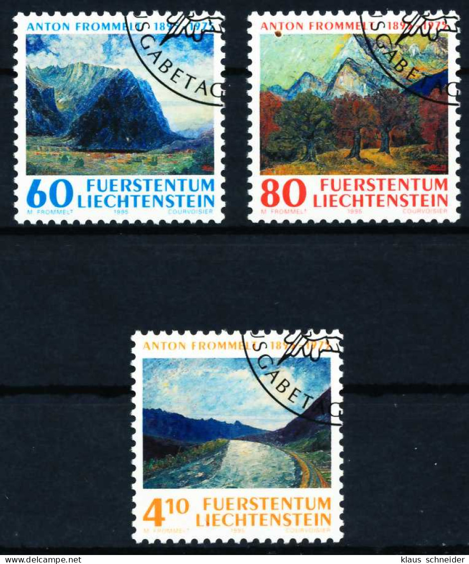 LIECHTENSTEIN 1995 Nr 1108-1110 Gestempelt SA19196 - Gebruikt