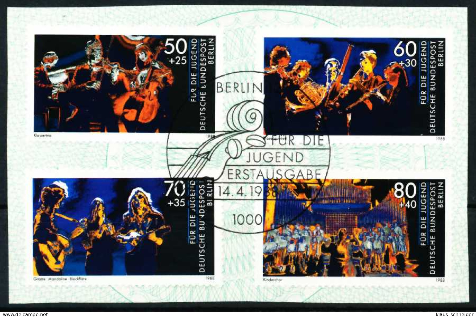BERLIN 1988 Nr 807-810 Gestempelt Briefstück Zentrisch X62A19A - Used Stamps
