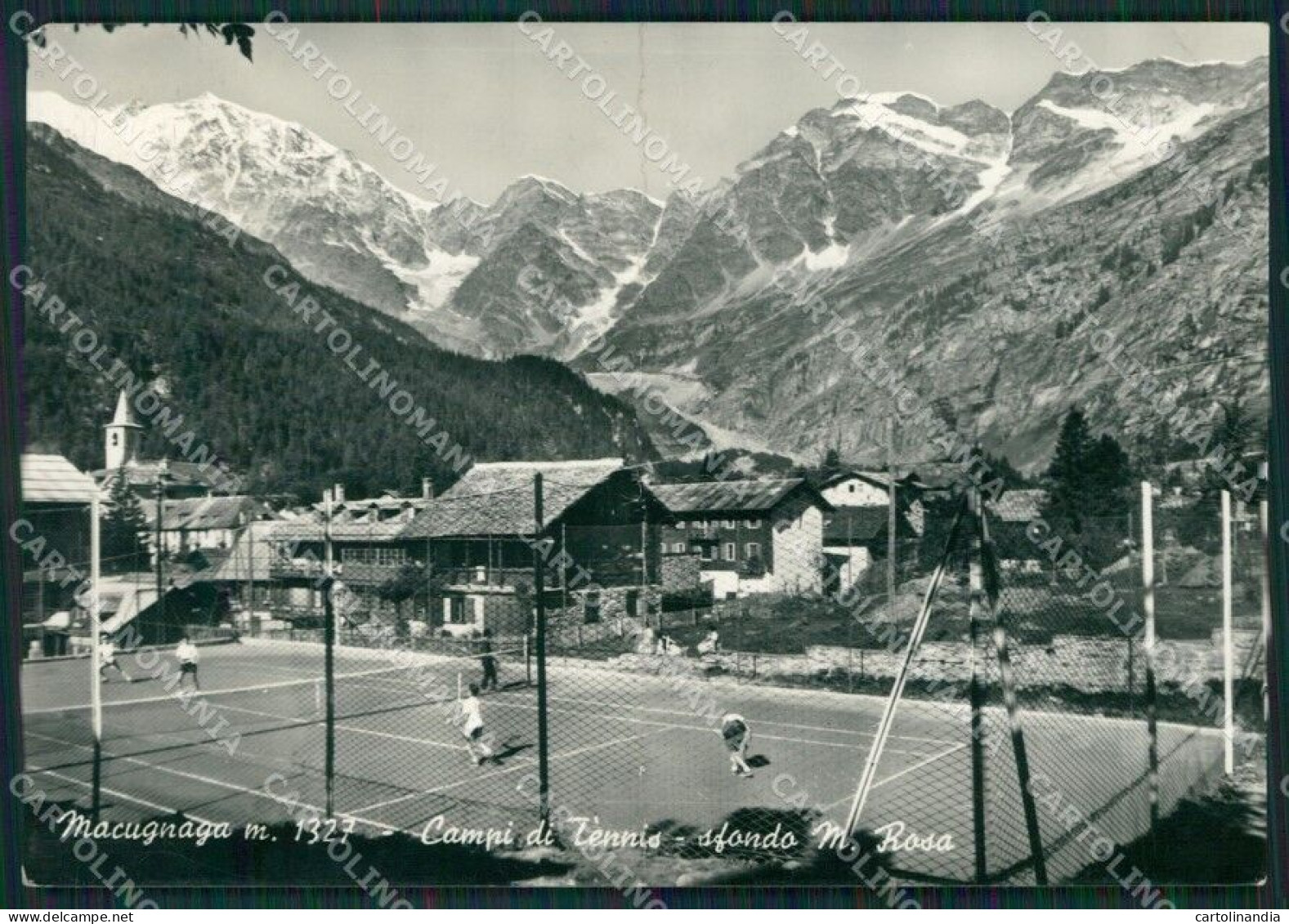 Verbania Macugnaga Tennis PIEGATA Foto FG Cartolina KB2409 - Verbania