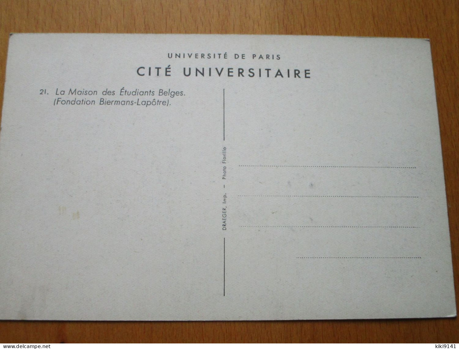 CITÉ UNIVERSITAIRE - 21-La Maison Des Étudiants Belges - Bildung, Schulen & Universitäten