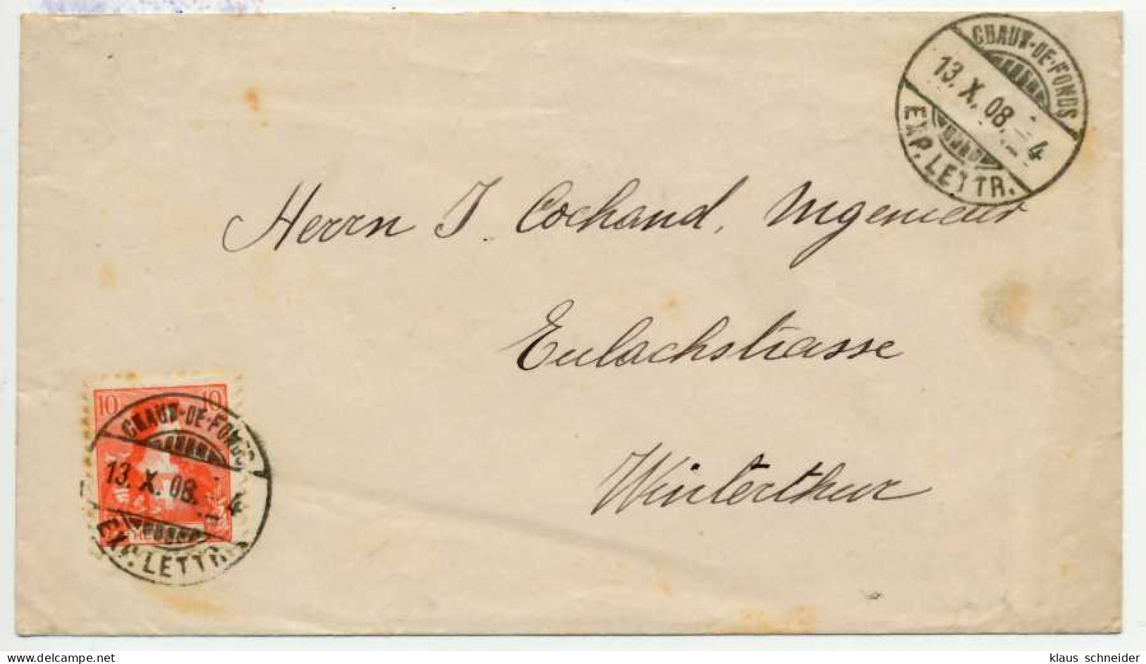 SCHWEIZ 1907 Nr 98 BRIEF EF X6B6AEA - Cartas & Documentos